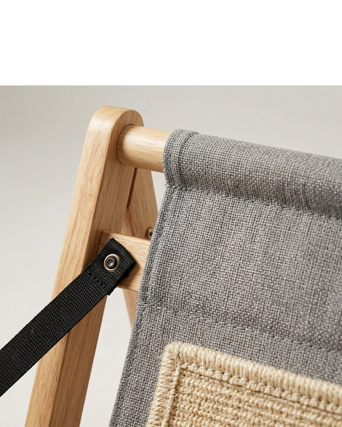 Wfkbz A-Frame Three Sling Cat Tree Natural Gray - Detail view