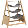 Wfkbz A-Frame Three Sling Cat Tree Natural Gray - Product view